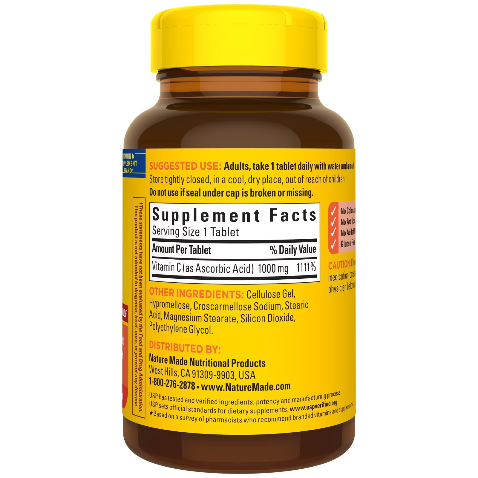 Extra Strength Vitamin C 1000 mg Tablets Dietary Supplement 105 Count
