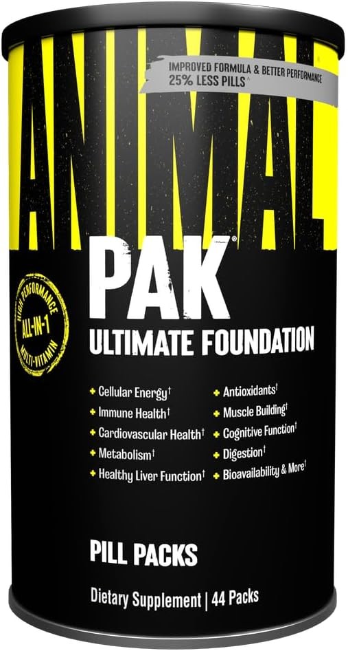 Animal Pak – Convenient Multivitamin for Men & Women 44 Count (Pack of 1)