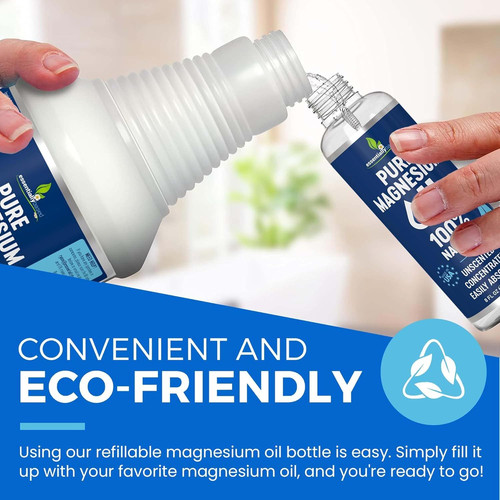 Pure Magnesium Oil Spray 8oz – Topical 8 Ounce (Pack of 1)