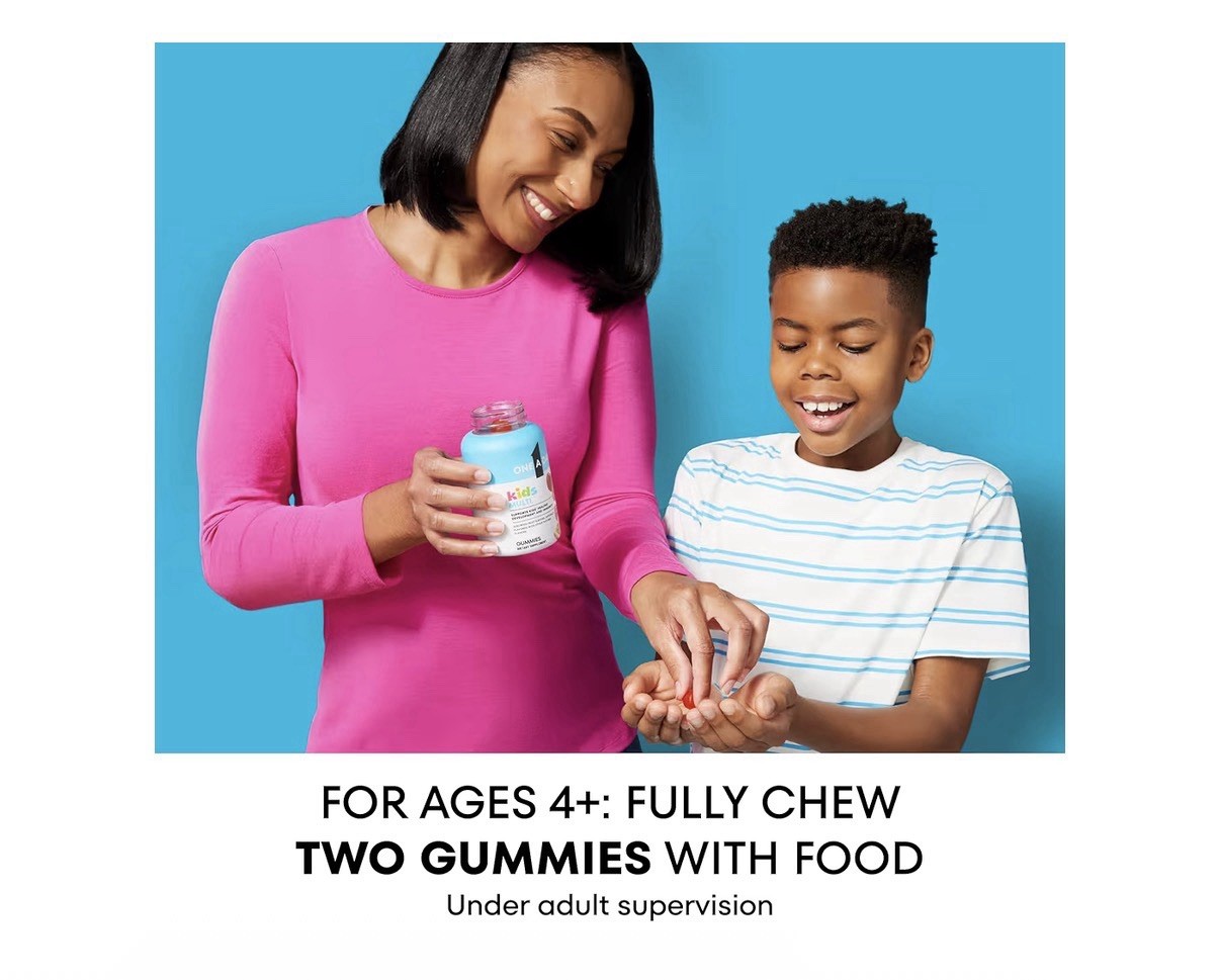 One A Day Kids Multivitamin 60 Count (Pack of 1), Red, Purple, Orange