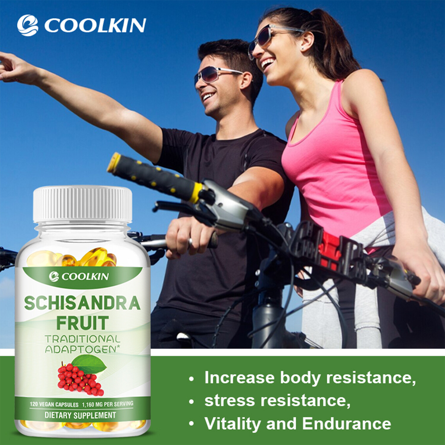 Schisandra Fruit 1160mg – Relieve Stress, Promote Relaxation, Improve Cognitive