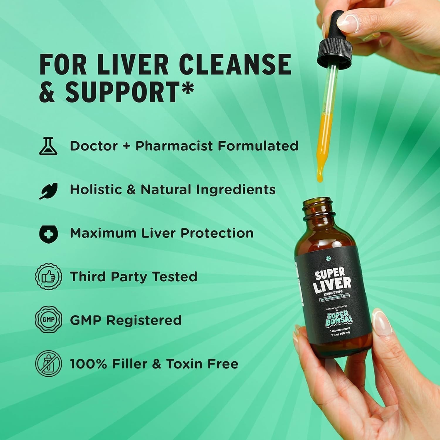 SuperBonsai Super Liver Support with Milk Thistle – Cleanse Detox & Repair Aid
