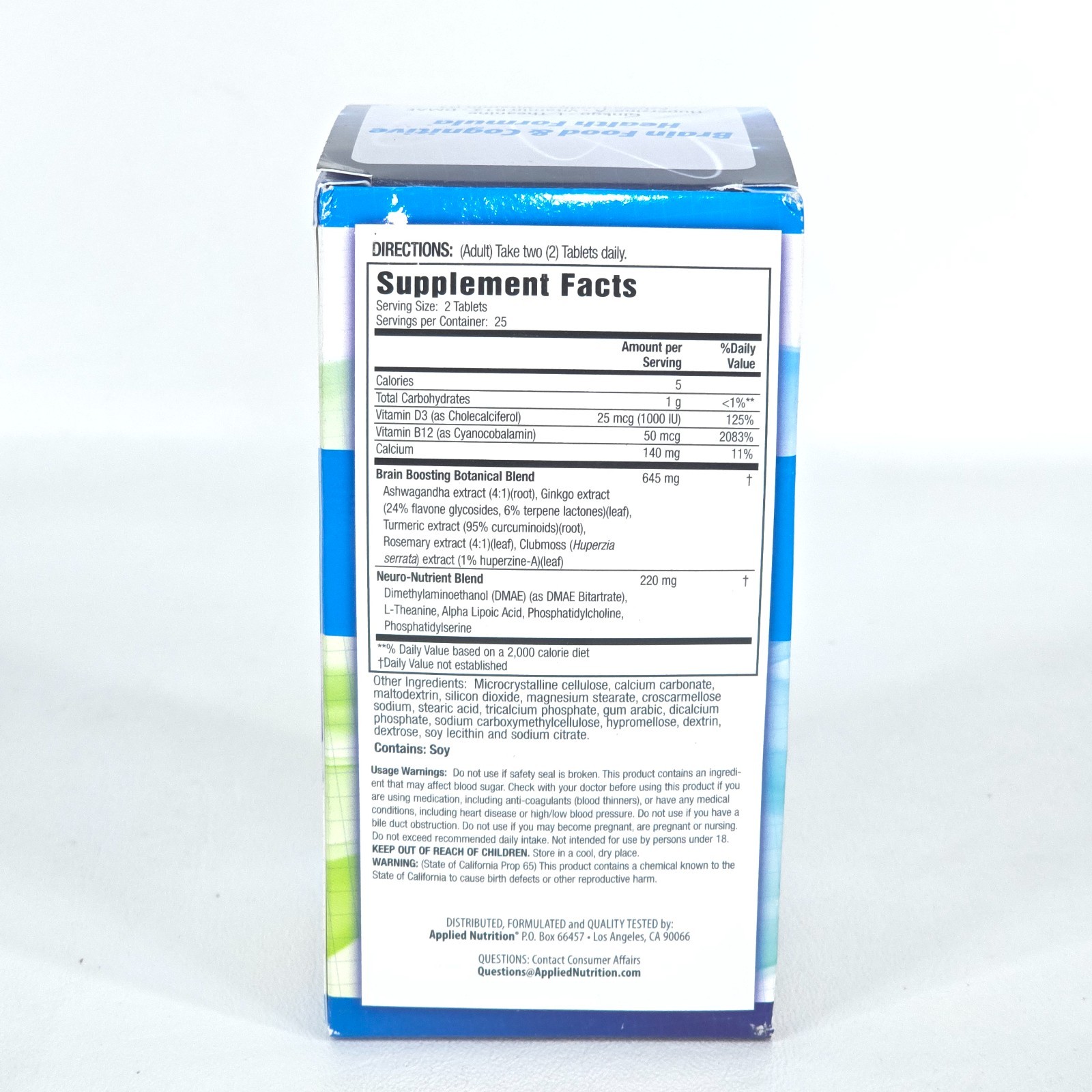 3 Pack AppliedNutrition Healthy Brain All-Day Focus 150 Tablets NEW Sealed 10/26