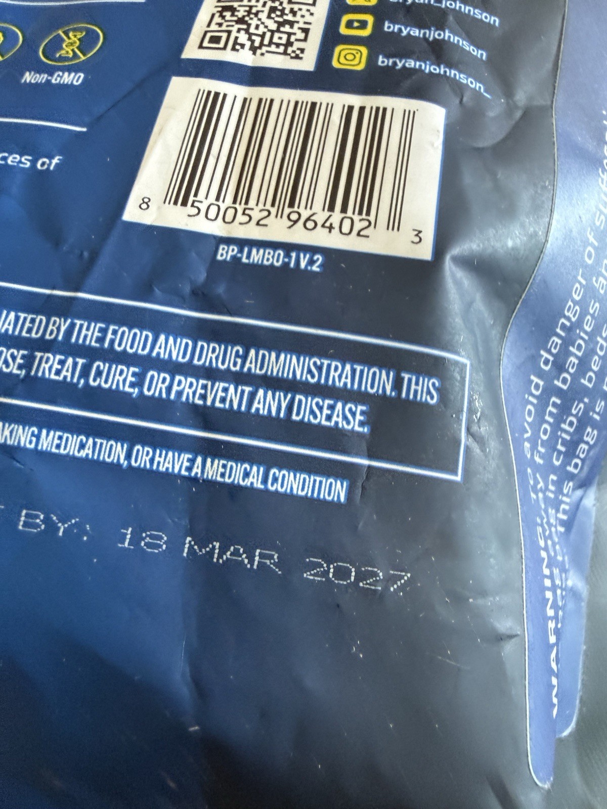 Blueprint Bryan Johnson Longevity Mix – Muscle Builder & Recovery 1-LB Exp: 3/27