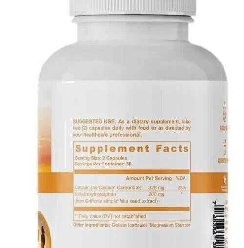 5-HTP Serotonin Sleep reduce Stress weight loss 5-Hydroxytryptophan 180 CAPS