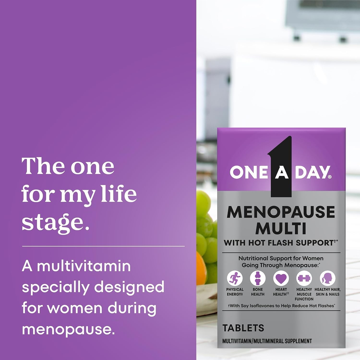 Women’s Menopause Multivitamin with Soy Isoflavones – 50 Count Support