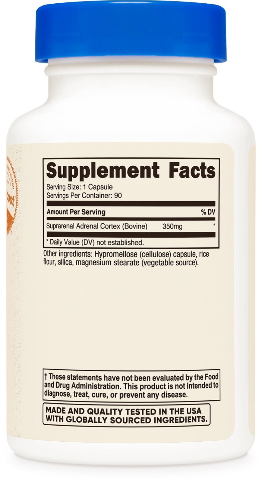 Nutricost Adrenal Glandular (350mg) 90 Capsules-Bovine Adrenal Cortex Supplement