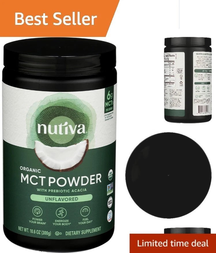 Ketogenic Organic MCT Powder with Prebiotic Fiber – 10.6 Ounce of Pure Energy