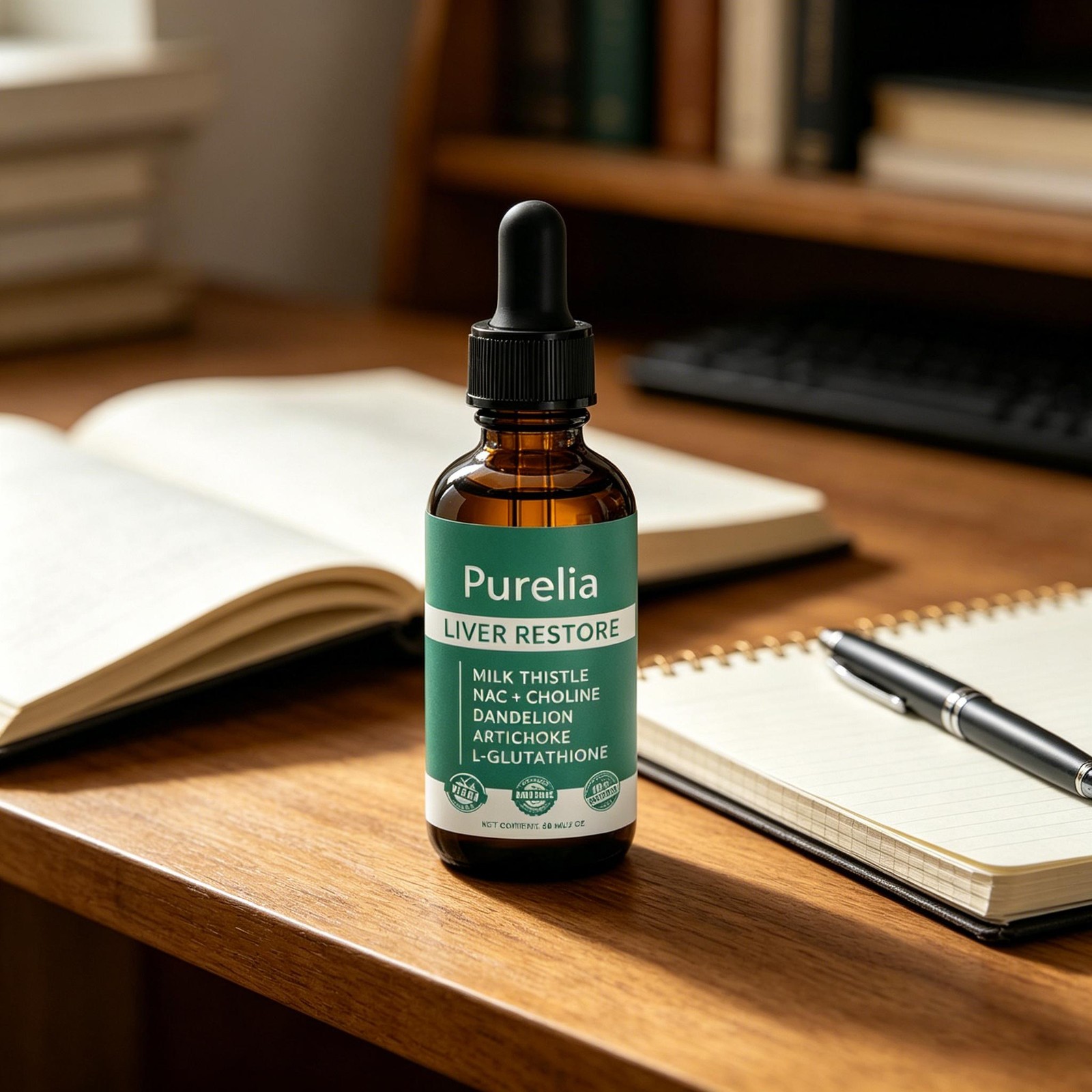 Purelia Liver Restore, Complete Liver Support Supplement with Milk Thistle 60ml