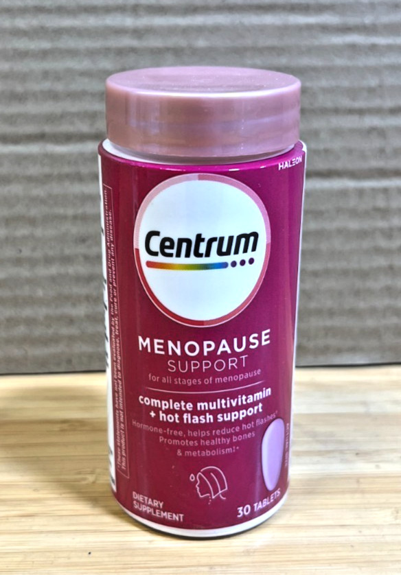 Centrum Menopause Support, 30 Tablets, Exp. 8/26 FREE SHIPPING SEALED