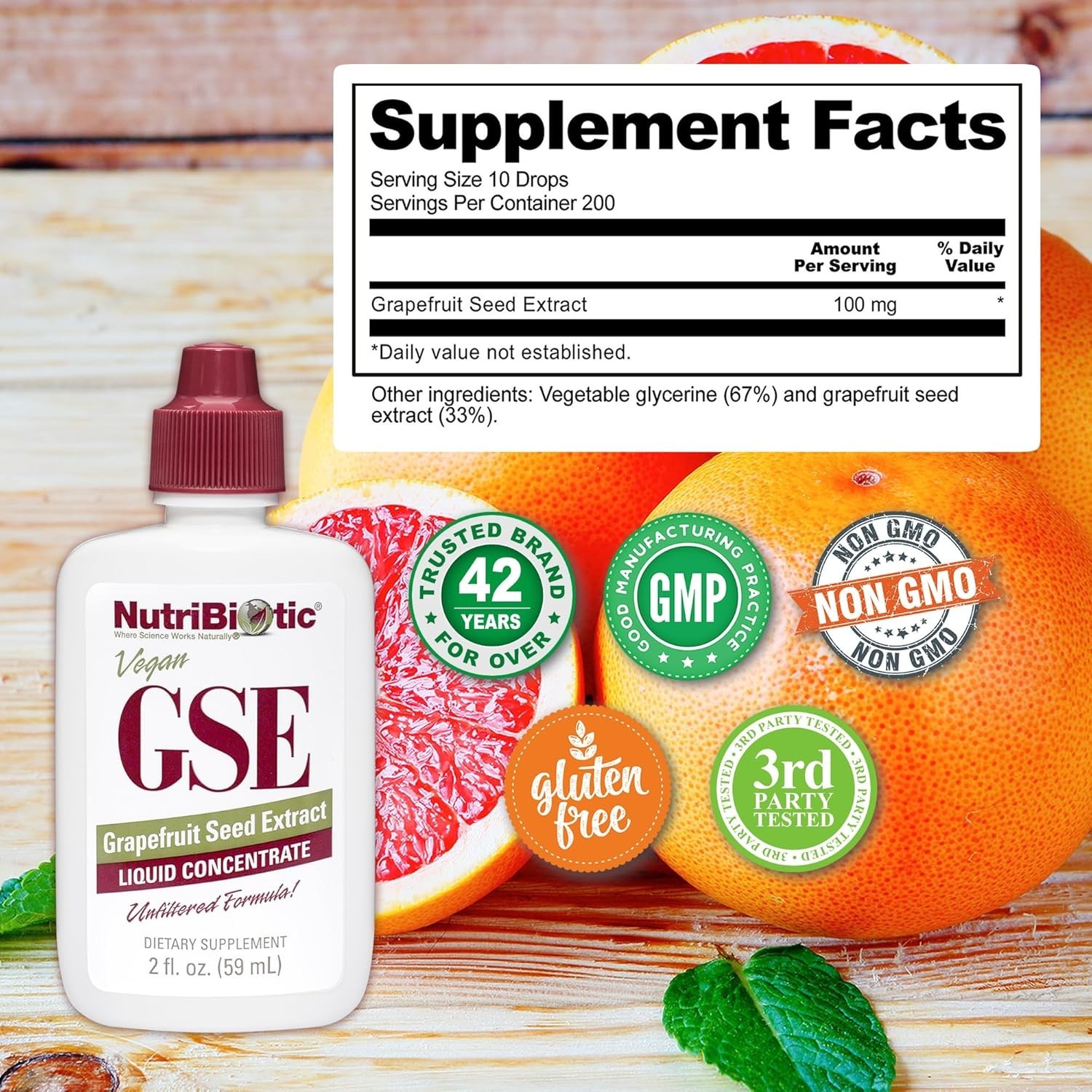 GSE 2 Oz Liquid – Grapefruit Seed Extract for Overall Health Support