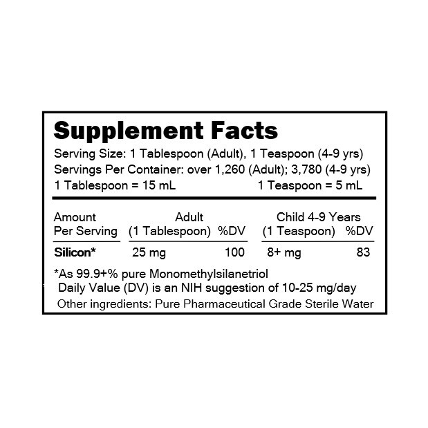 MediSILICA™ Collagen Booster True Water-Soluble Silica Nutrient: 1 Gal Plastic