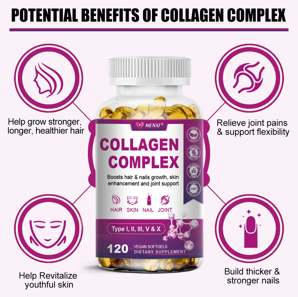 4 x Premium Collagen Peptides 2000 MG Hydrolyzed Anti-Aging (Types I,II,III,V,X)
