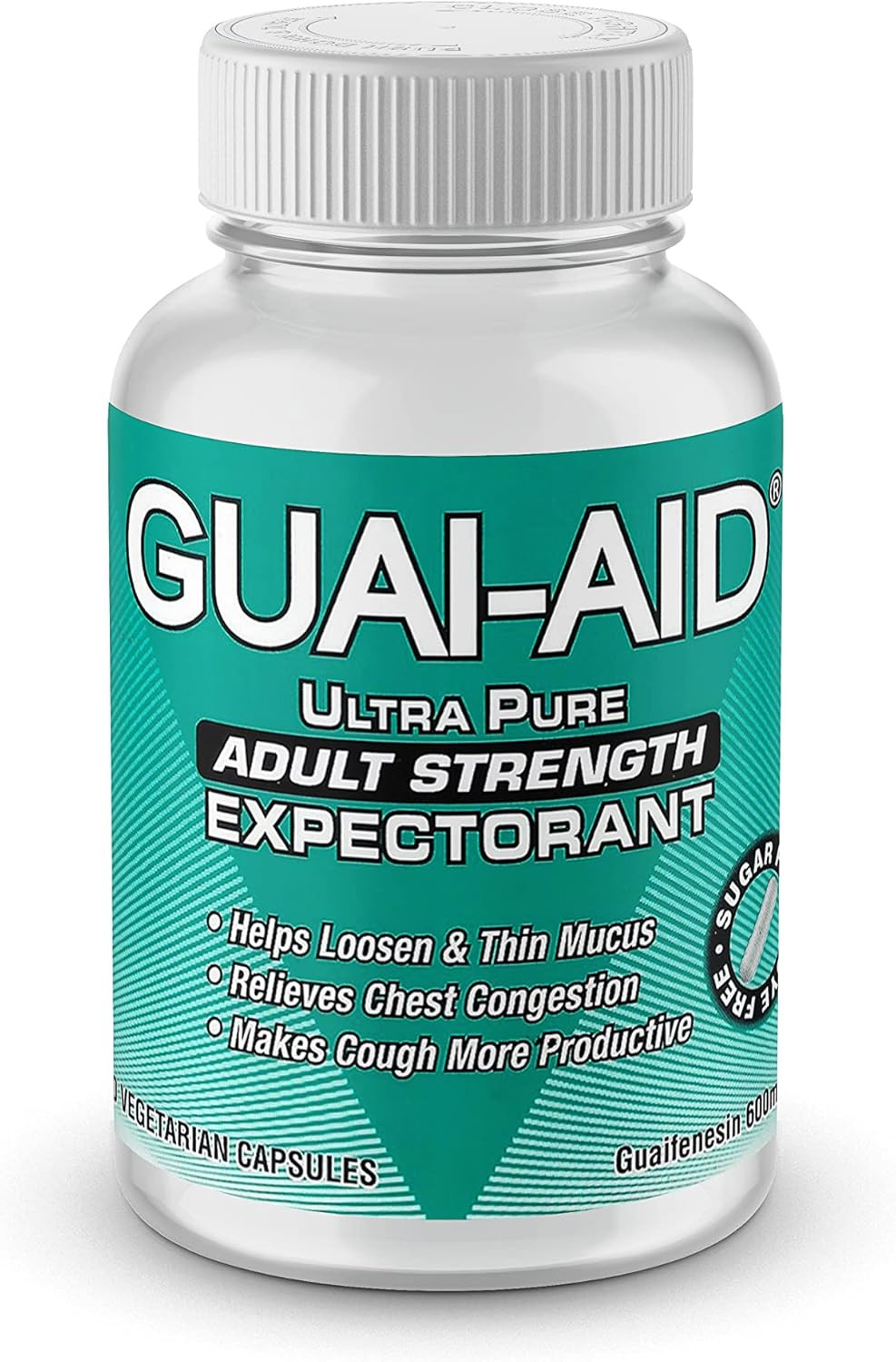 100 600Mg Ultra-Pure Guaifenesin CR Capsules for All-Day Everyday Mucus Relief.