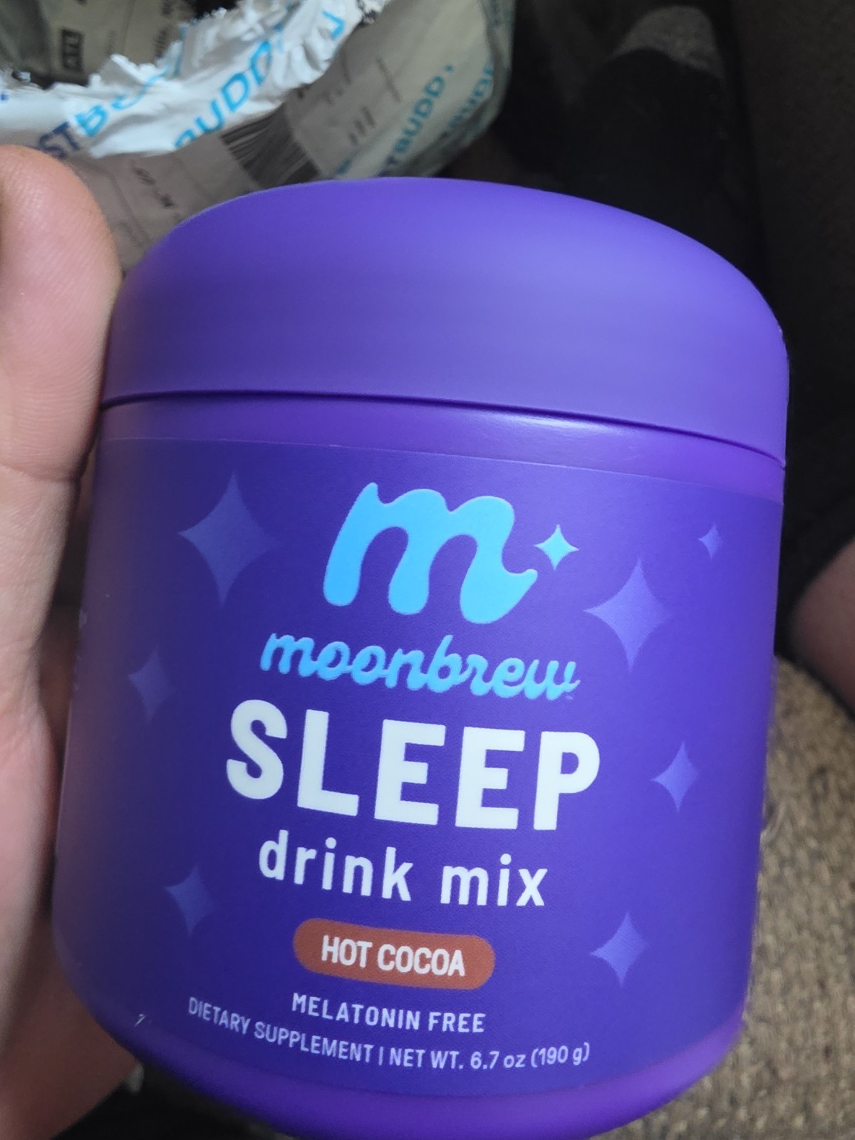 MoonBrew Sleep Drink Mix Hot Cocoa Melatonin Free Dietary Supplement 6.7 Oz
