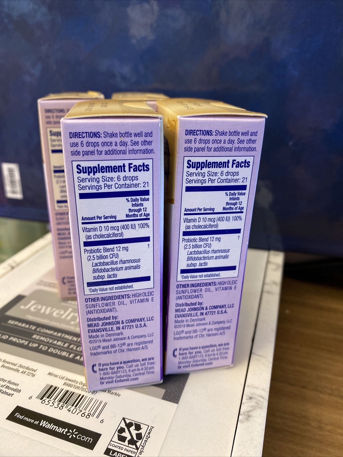 4 New (4Pak) Of Enfamil Infant Dual Probiotics &VitaminD Baby 0-12 Months