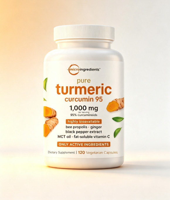 Micro Ingredients Turmeric Curcumin 95, 1000mg, 120 Vegetarian Capsules