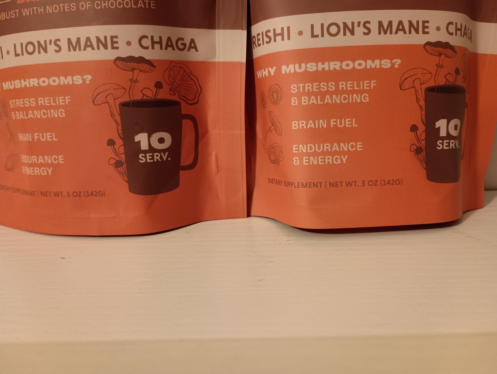 2 Shroomology™ Full Spectrum Mushroom Coffee Dark Roast 5 Oz Non GMO, Vegan,GF