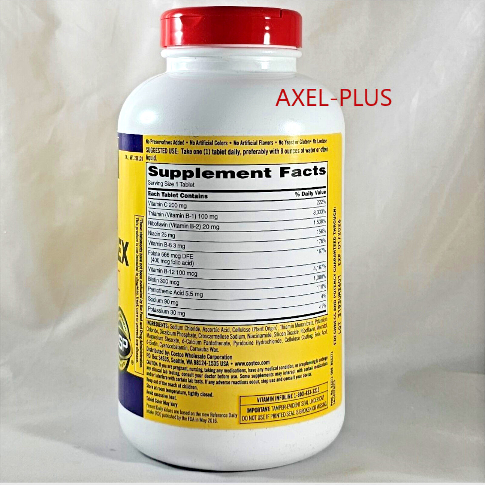 Kirkland Signature Super B-Complex with Electrolytes, 500 Tablets