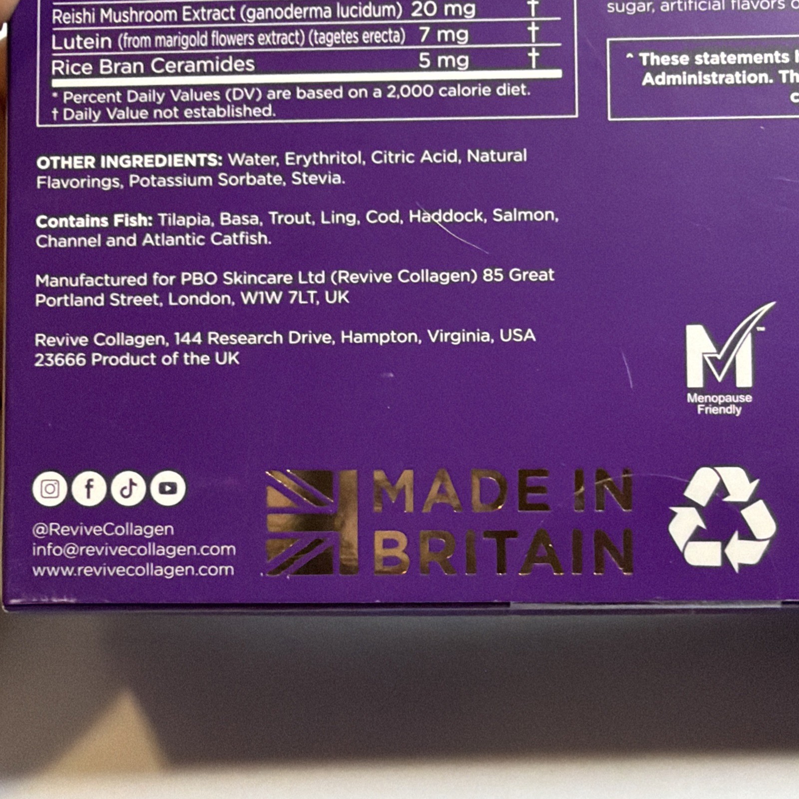 NEW Revive Collagen Menopause Max Drink Supplement 14 Sachets x 10g Exp 12/2026