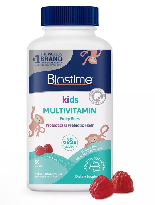 Kids Multivitamin Fruity Bites – 11 Vitamins, No Added Sugar, 50 Count