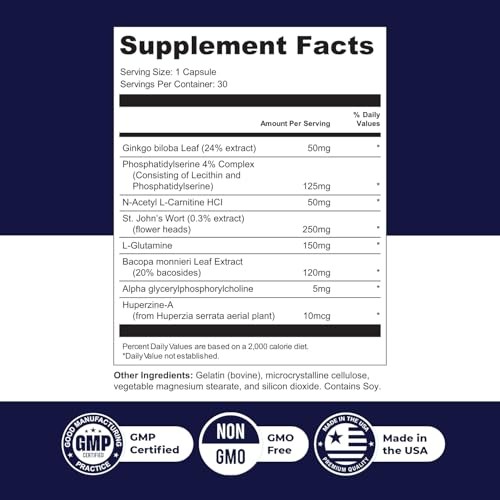 Nature’s NutriWave MemoForce Brain & Memory Support, 30 Capsules, Non-GMO