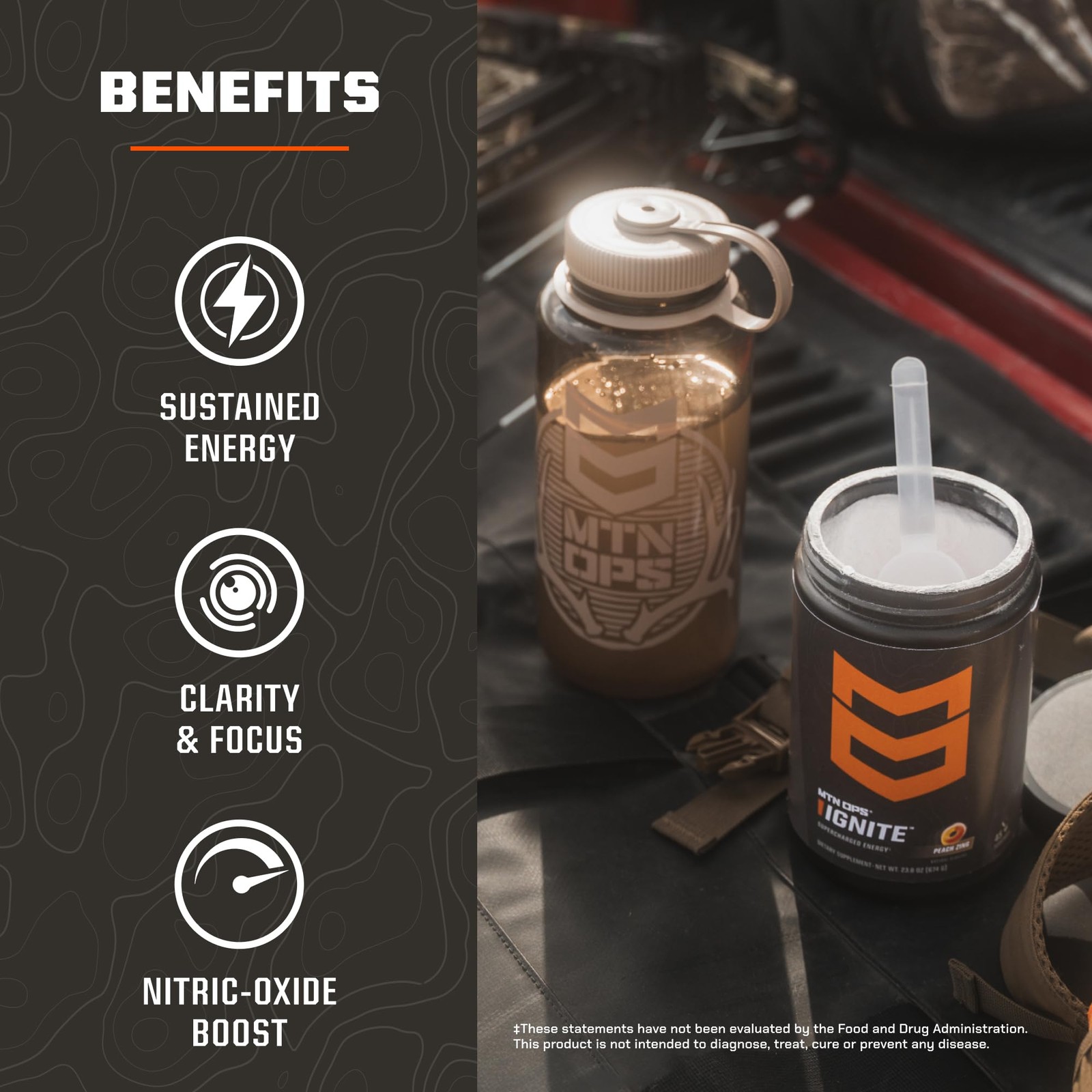 MTN OPS Ignite Energy Drink Powder, Gluten Free Nootropic Supplement Drink Mi…