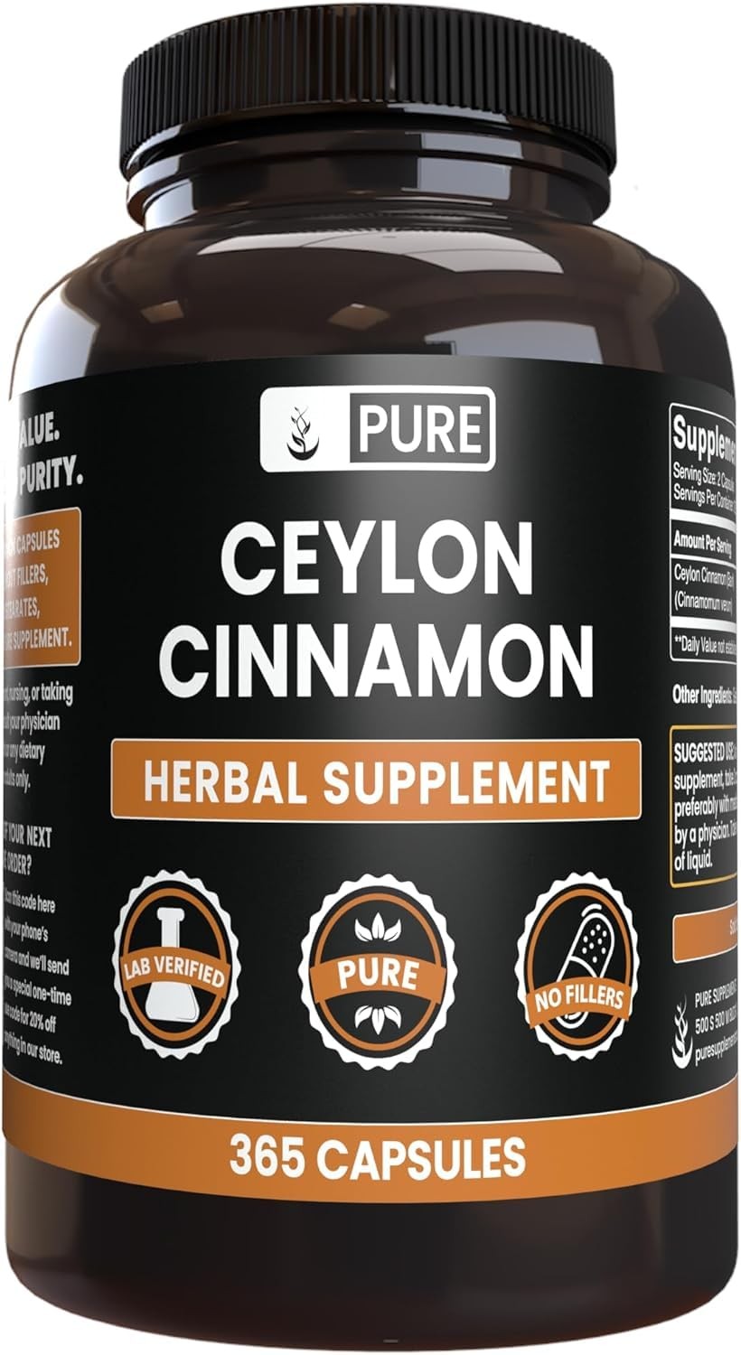 Ceylon Cinnamon 365 Capsules No Magnesium Or Rice Fillers