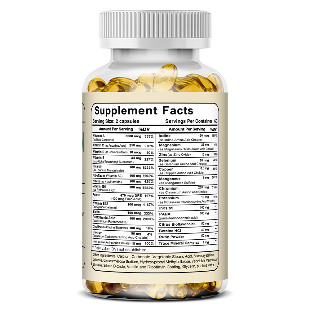 Multivitamin For Men Mens Promotes Prostate And Reproductive Health 30-120 Pills