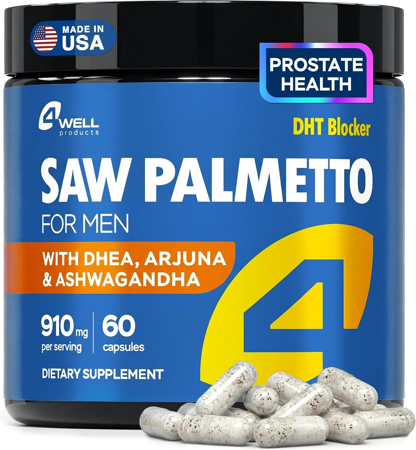 Saw Palmetto for Men & Prostate Health Supplements Exp 10/2028 ~ 60 capsules