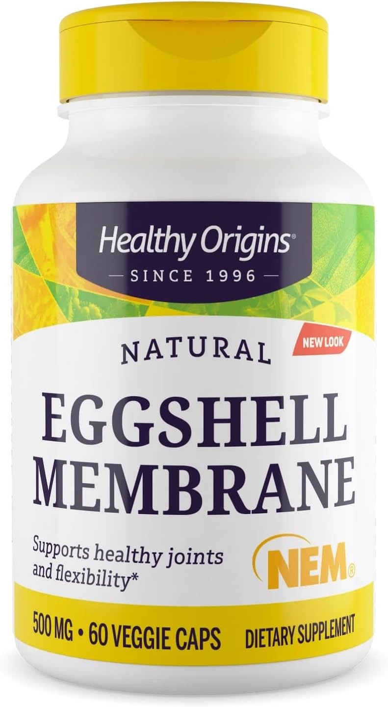 Healthy Origins Eggshell Membrane 500 mg (NEM, Non-GMO, 60 Count (Pack of 1)
