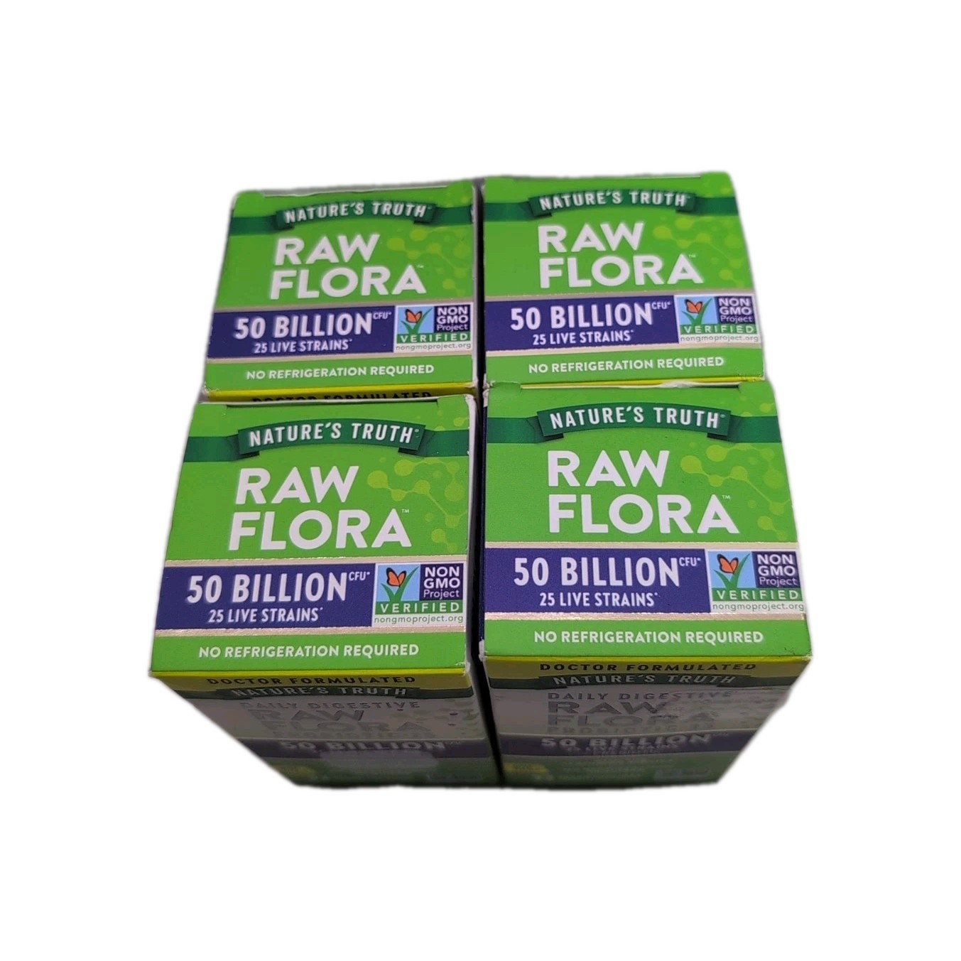 (4) Nature’s Truth Raw Flora Probiotic-25 Daily Probiotic 50 Billion, 03/2026+