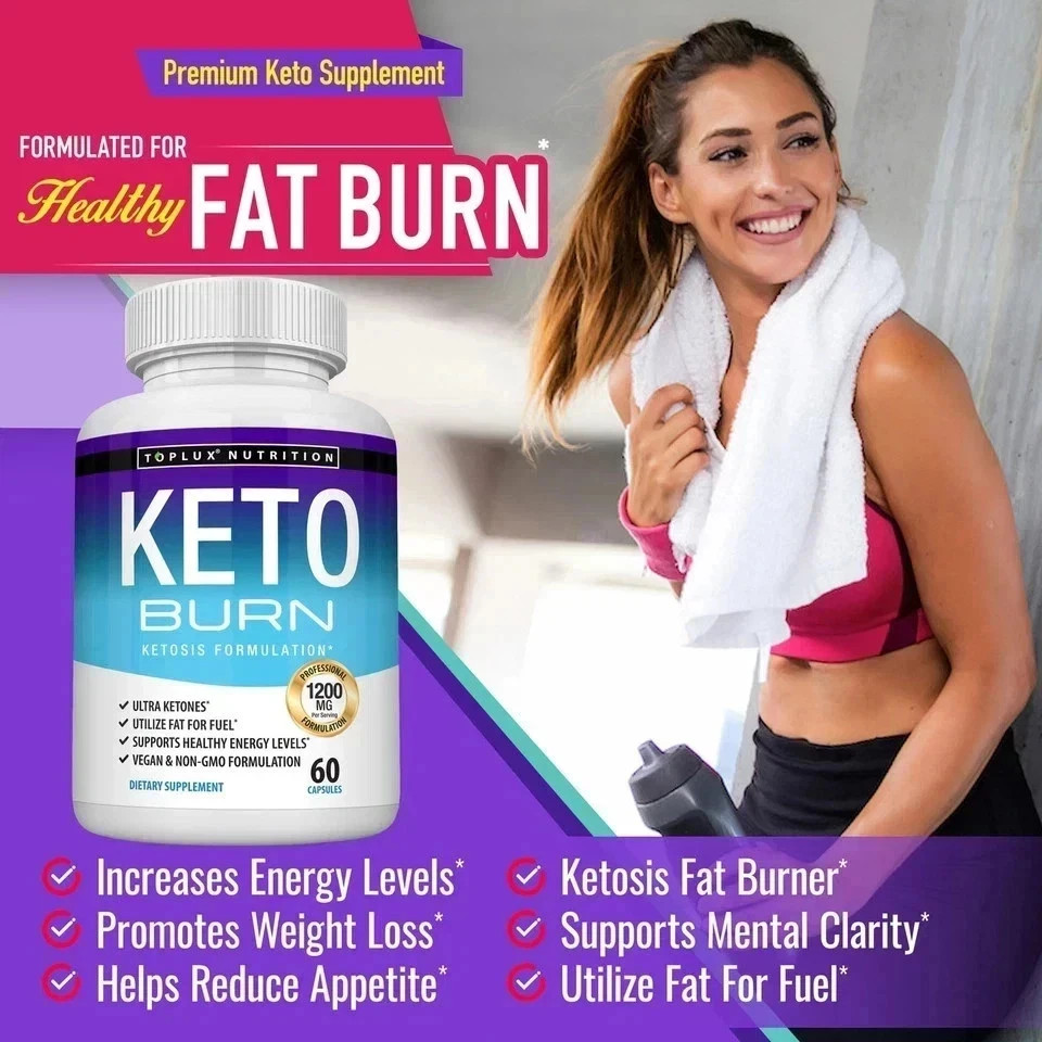 Toplux Keto Burn Pills Ketosis Weight Loss – 1200 Mg Ultra Advanced Natural–