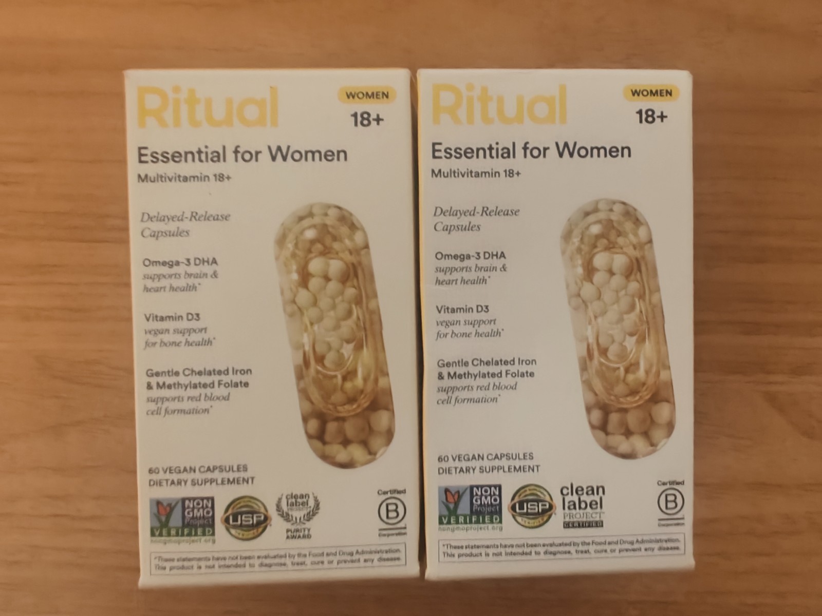 Ritual Essential For Women 18+ Vegan Multi 60ct , Set Of 2 Bottles – Free Ship