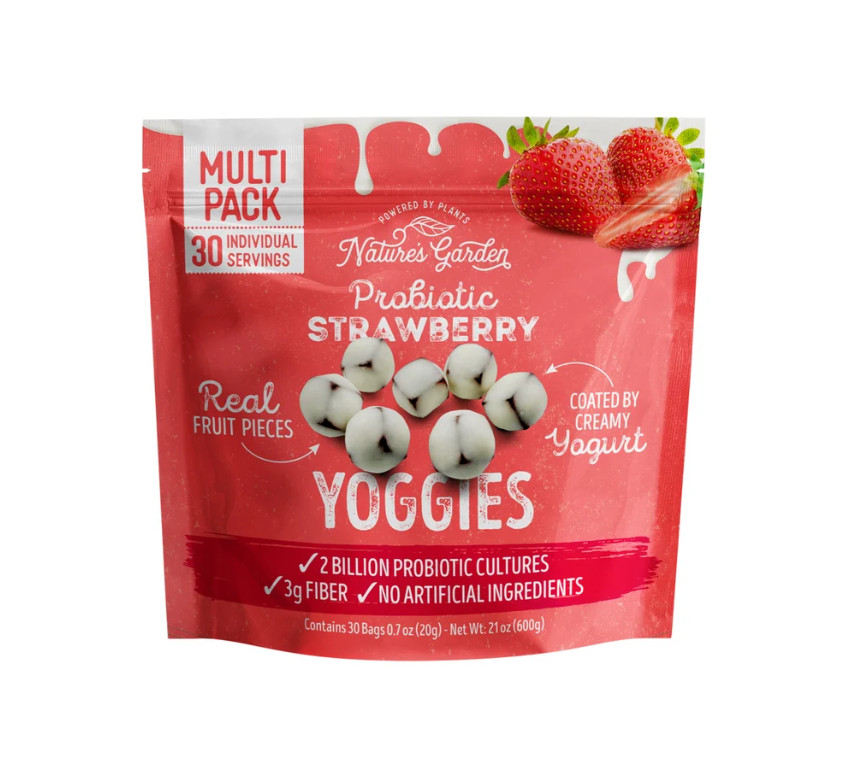 Nature’s Garden, Probiotic Strawberry Yoggies, 0.7 oz, 30-count