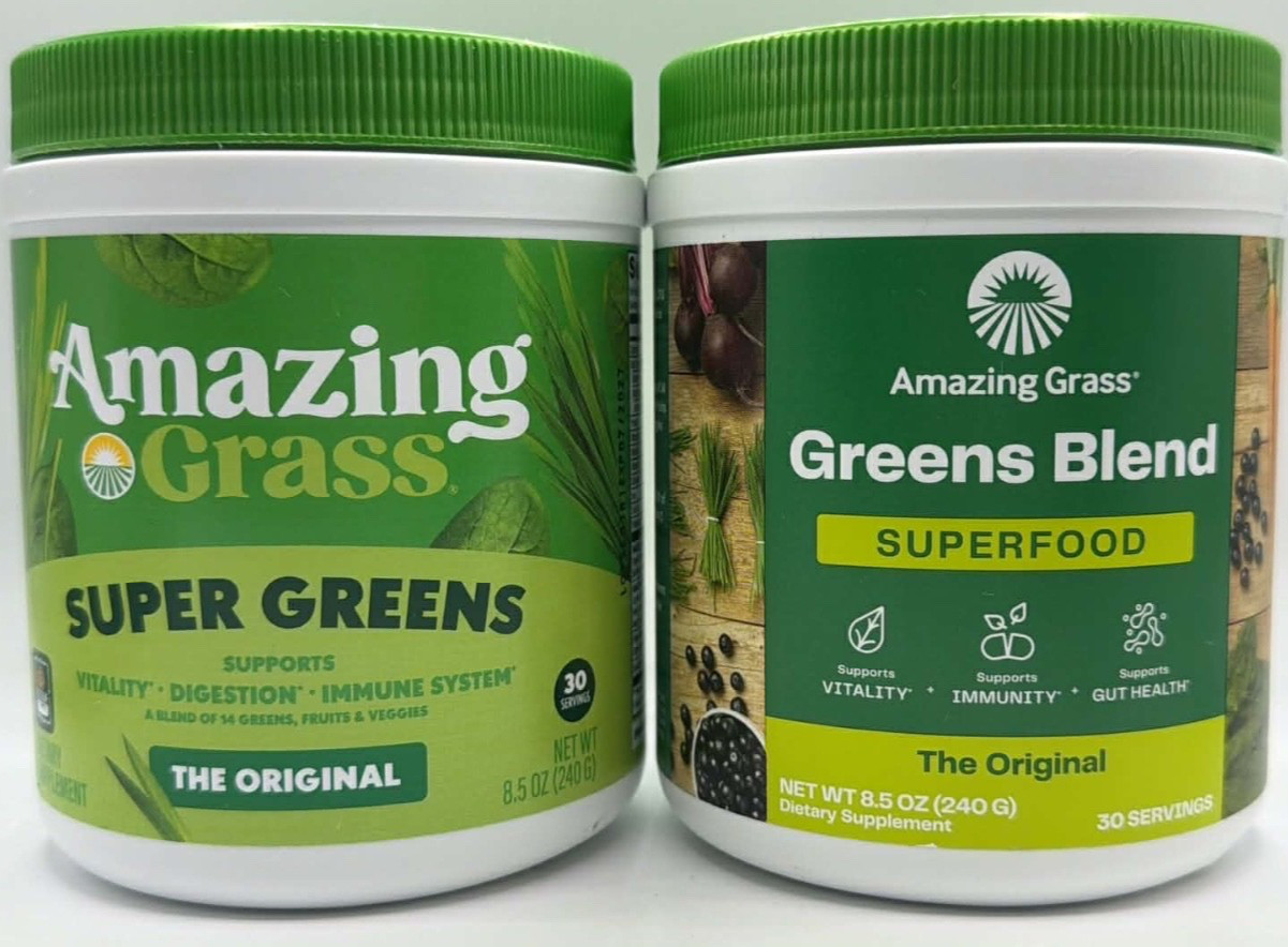 2PK Amazing Grass Greens Blend Superfood ~ The Original ~ 8.5 OZ ~ EXP 6/27+
