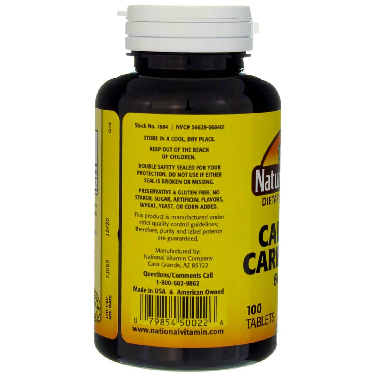 Nature`s Blend Calcium Carbonate 600mg Tablets 100 ct pack of 2