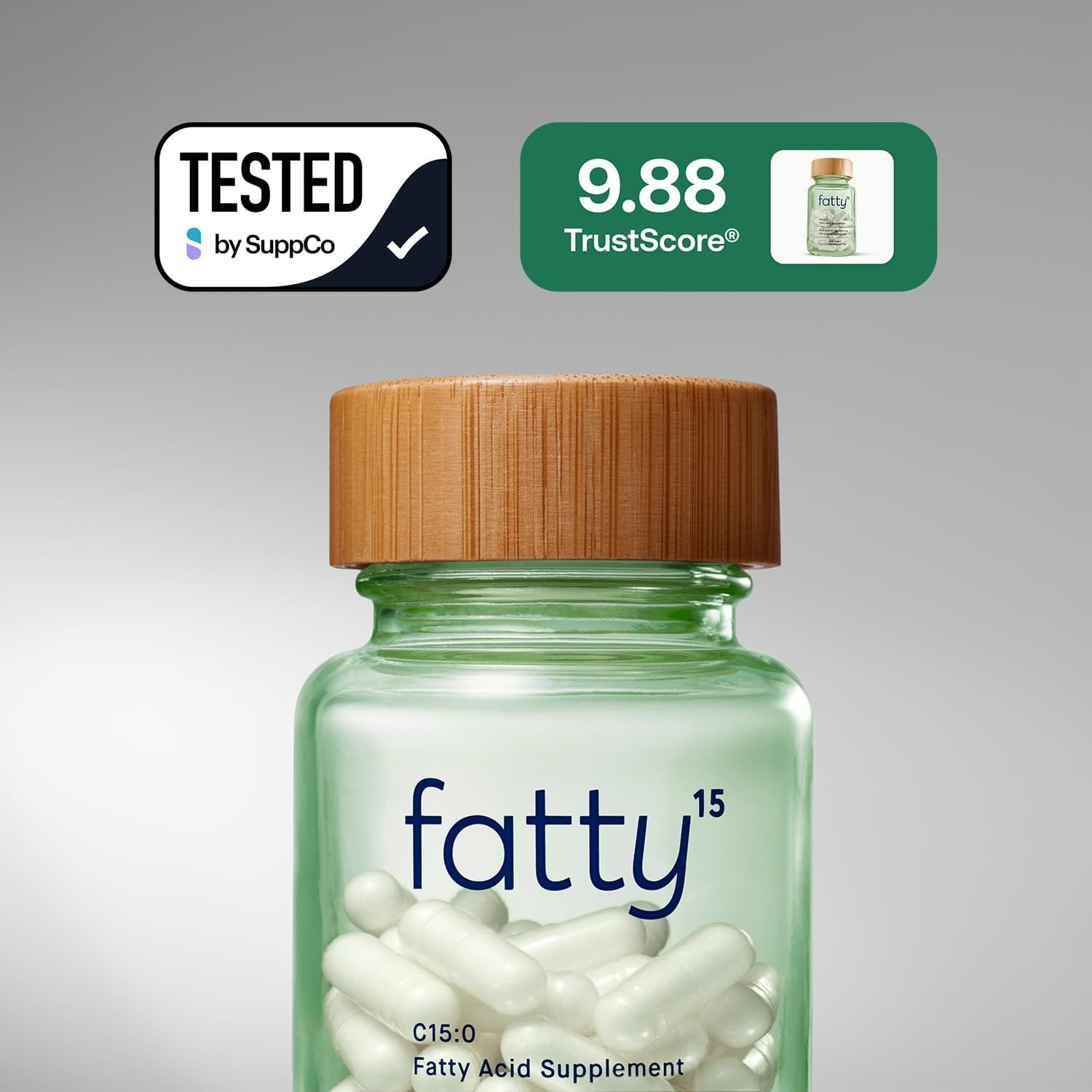Fatty15 C15:0 Pentadecanoic Acid Healthy Aging Supplement – 90 Capsules