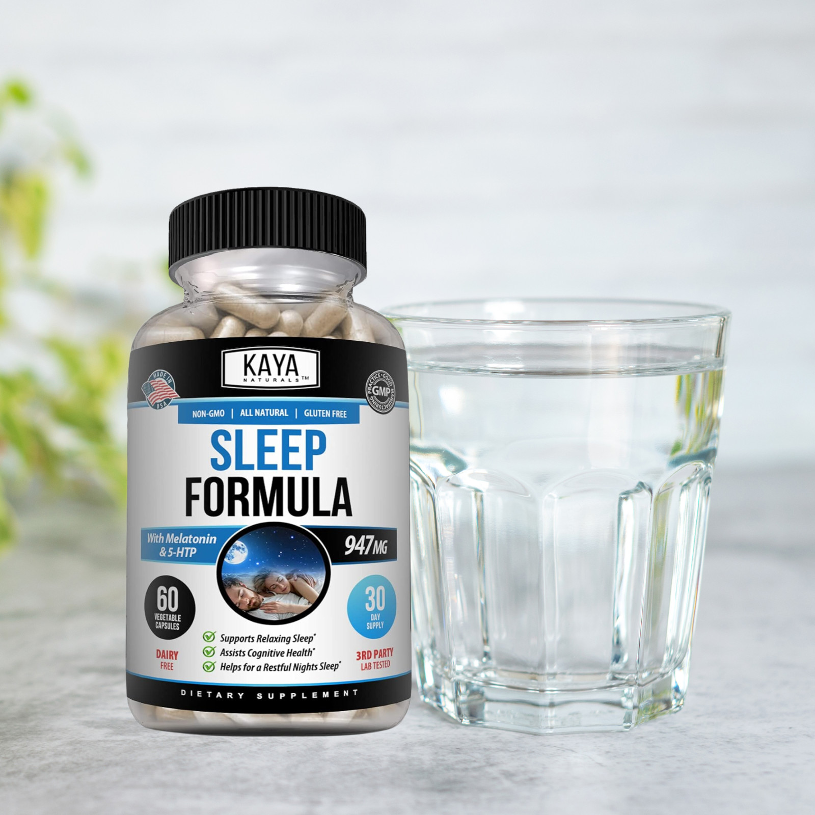 Deep Sleep Formula 60ct, Fall Asleep & Stay Asleep, Melatonin Sleeping Aid