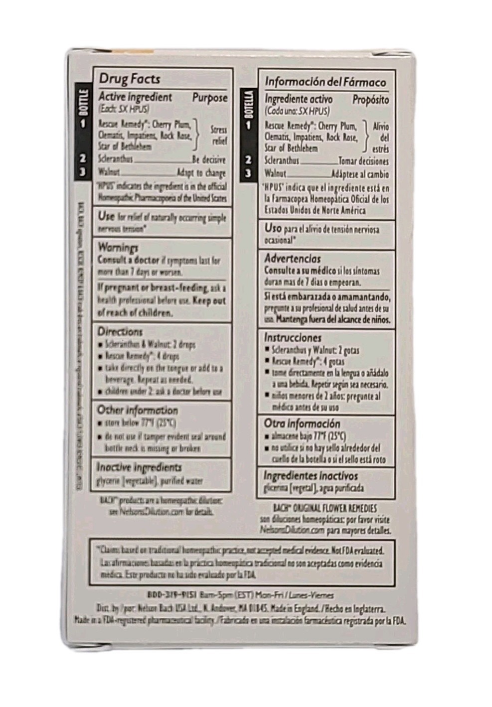 2× Bach Original Flower Remedies – READY TO GO Trio Kit – For Travel STRESS 10mL