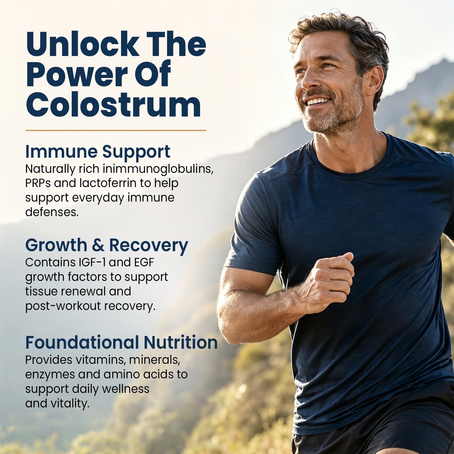 Colostrum Capsules 1000mg Immune Gut Health Athletic Recovery Support 120 Ct
