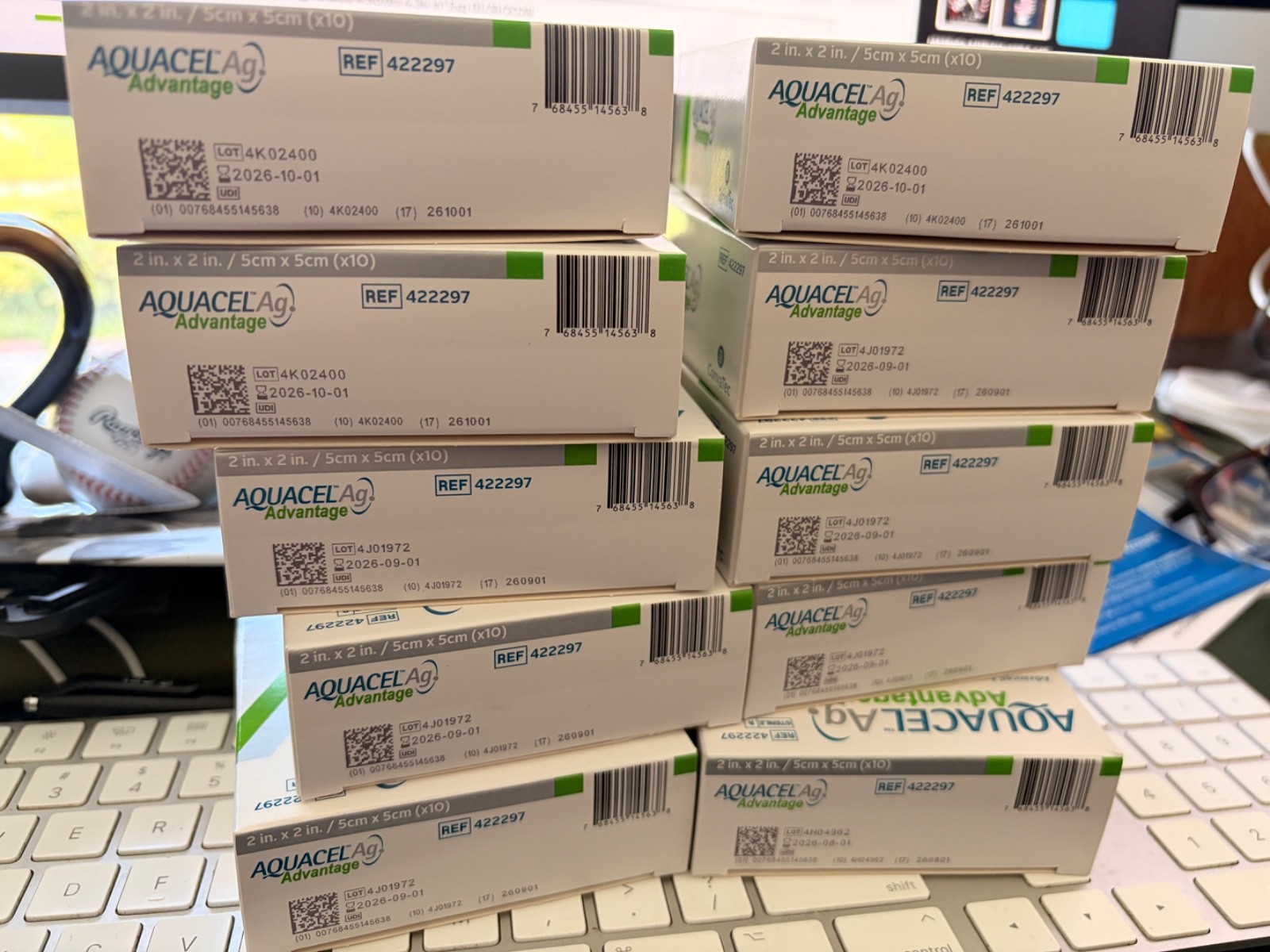Aquacel Ag Advantage 2″ x 2″ Silver Dressings REF 422297 Exp 2026