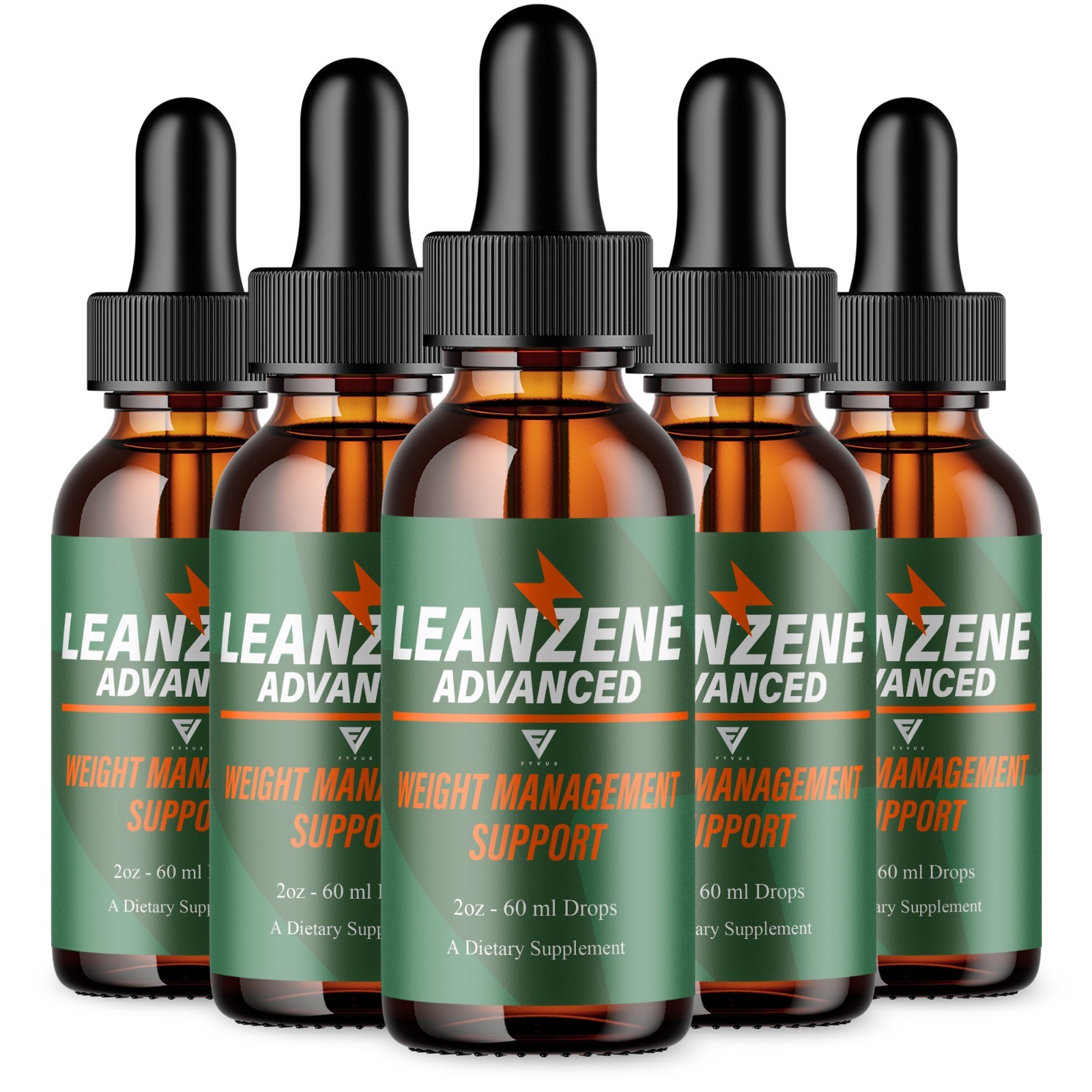 (5 Pack) Leanzene Weight Management Support, Leanzene Advanced Drops (10oz)