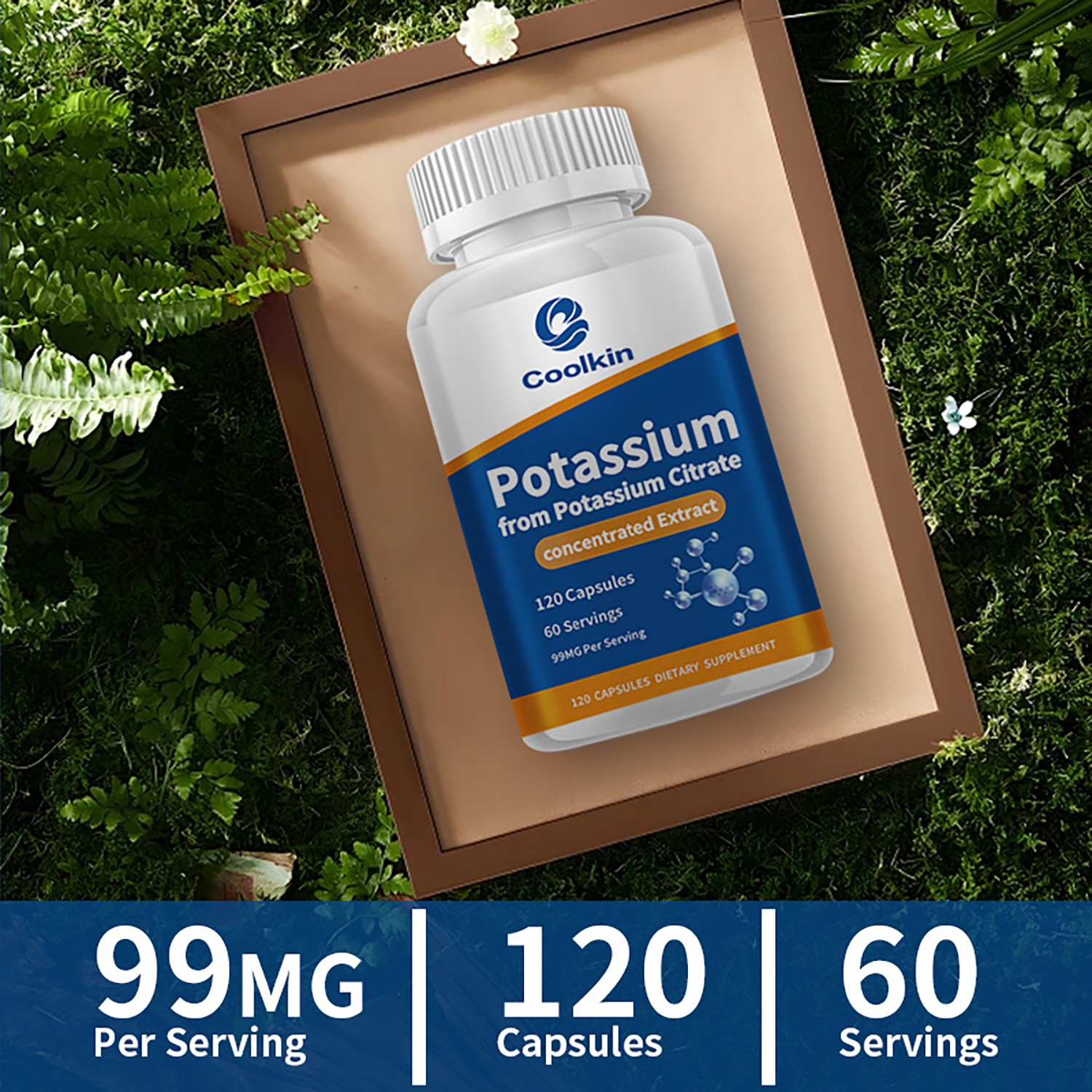 Potassium 120pcs – High Absorption, Heart Health Support, Gluten Free & Non-GMO