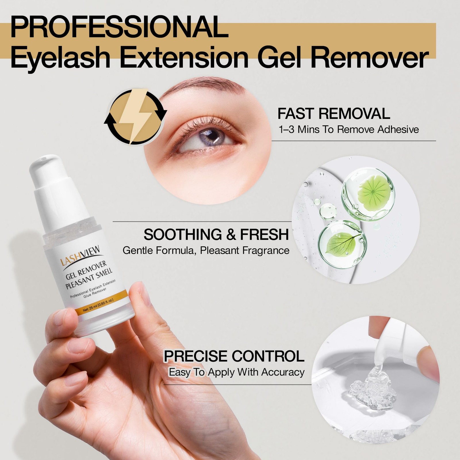 LASHVIEW Sensitive Lash Remover for 0.88 Fl Oz (Pack of 1), black