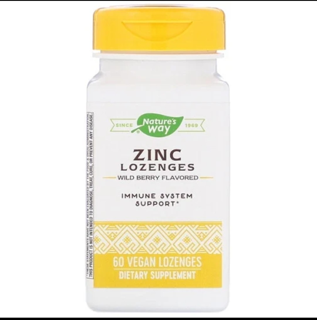 Nature’s Way Zinc Wild Berry Flavored Vegan Lozenges 07/26