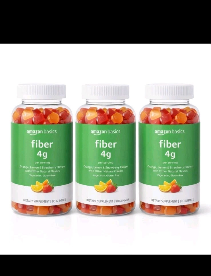 amazon basics fiber – 3 pack – 90 gummies each -exp. 5/2027