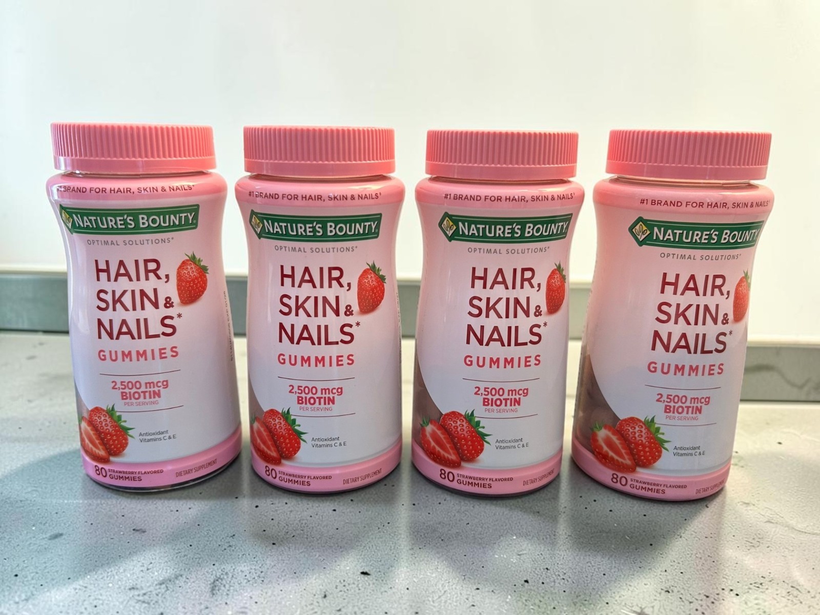 Nature’s Bounty Hair Skin & Nails Gummies 80 Ct Lot of 4 Mixed Exp Dates NEW