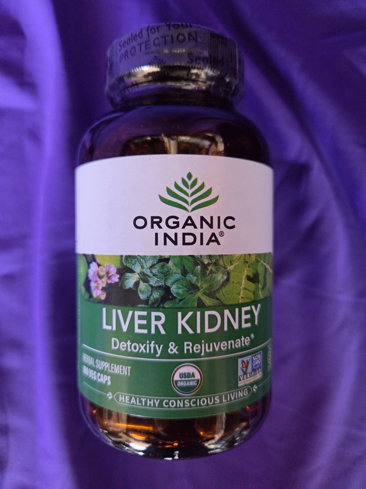 Organic India Herbal Liver And Kidney Support Supplement 180 Count For Detox