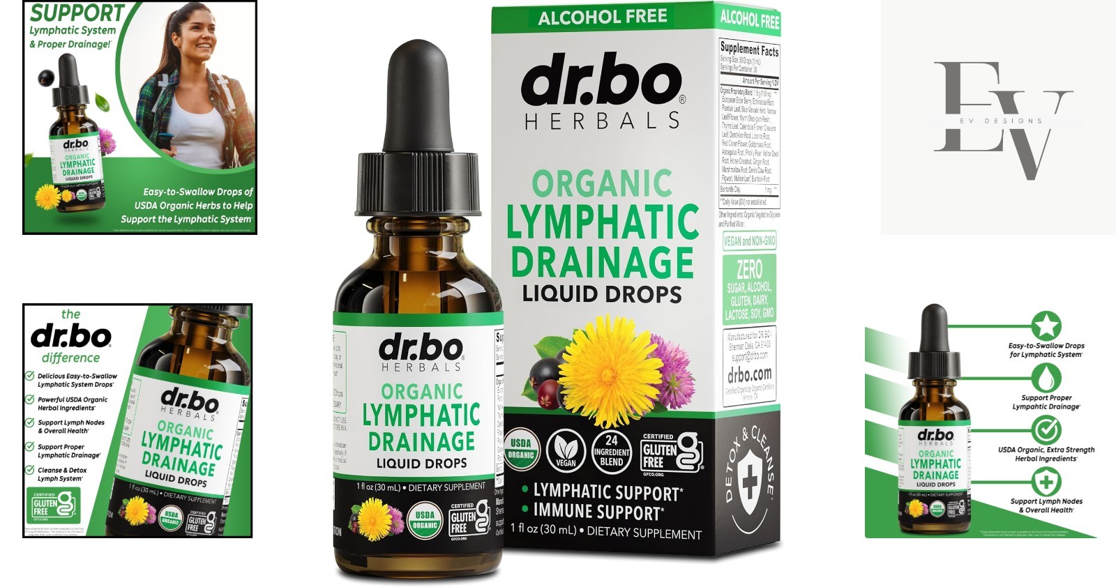 Non-GMO Lymphatic Detox Drops – 1oz Organic Herbal Blend for Wellness